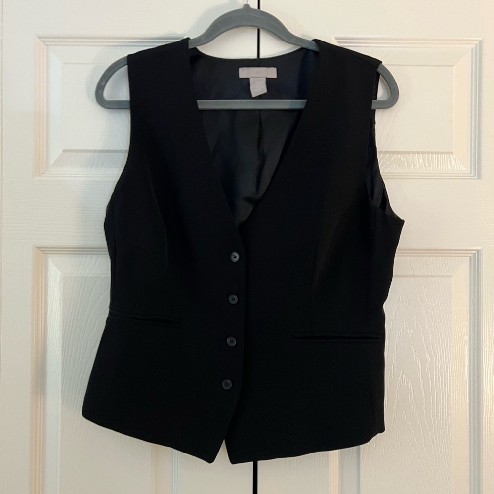 H&M Elegant Black Suit Vest